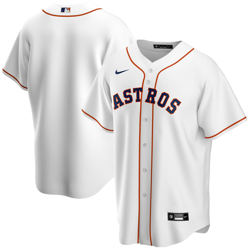 2020 MLB Men Houston Astros Nike White Home 2020 Replica Team Jersey 1->houston astros->MLB Jersey